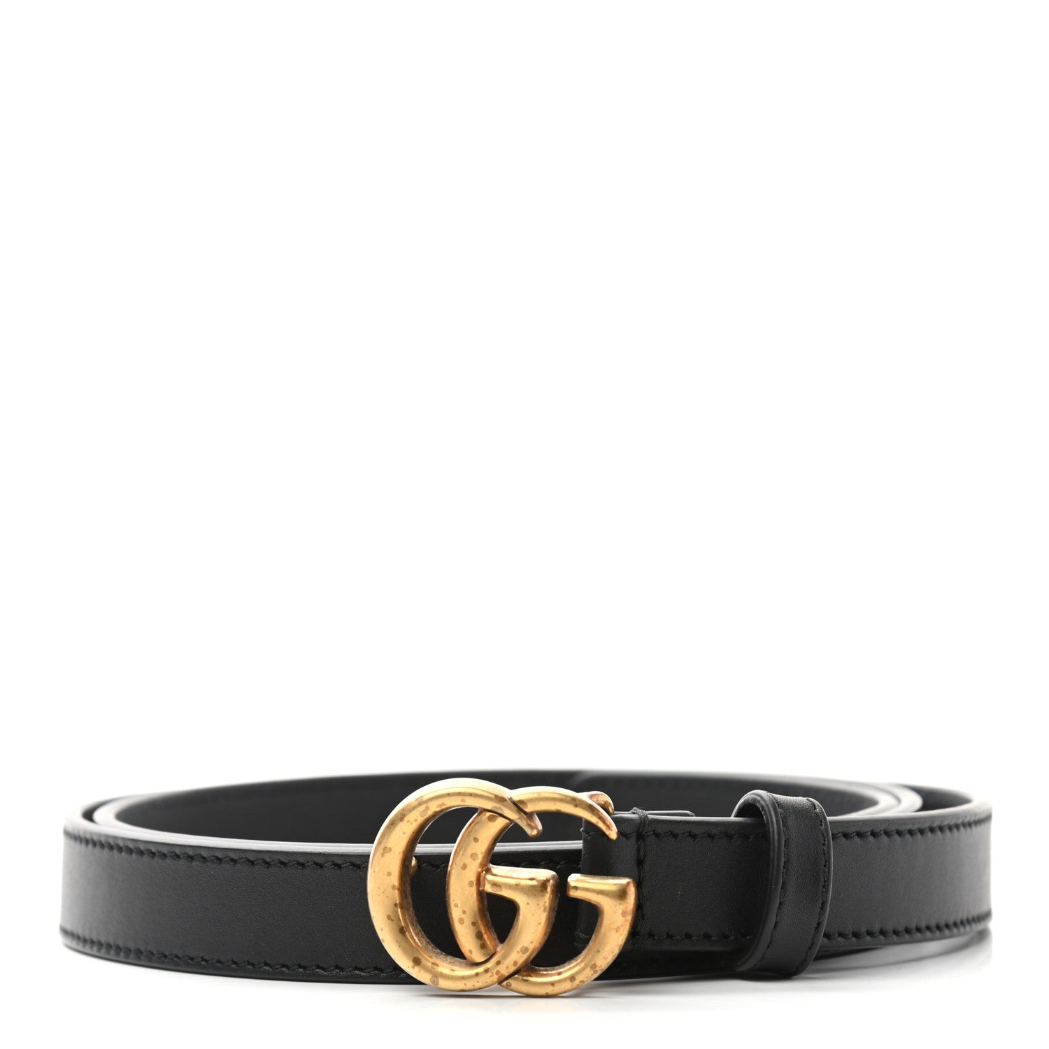 Gucci Calfskin Double G 20mm Belt 95 38 Black 1 of 6