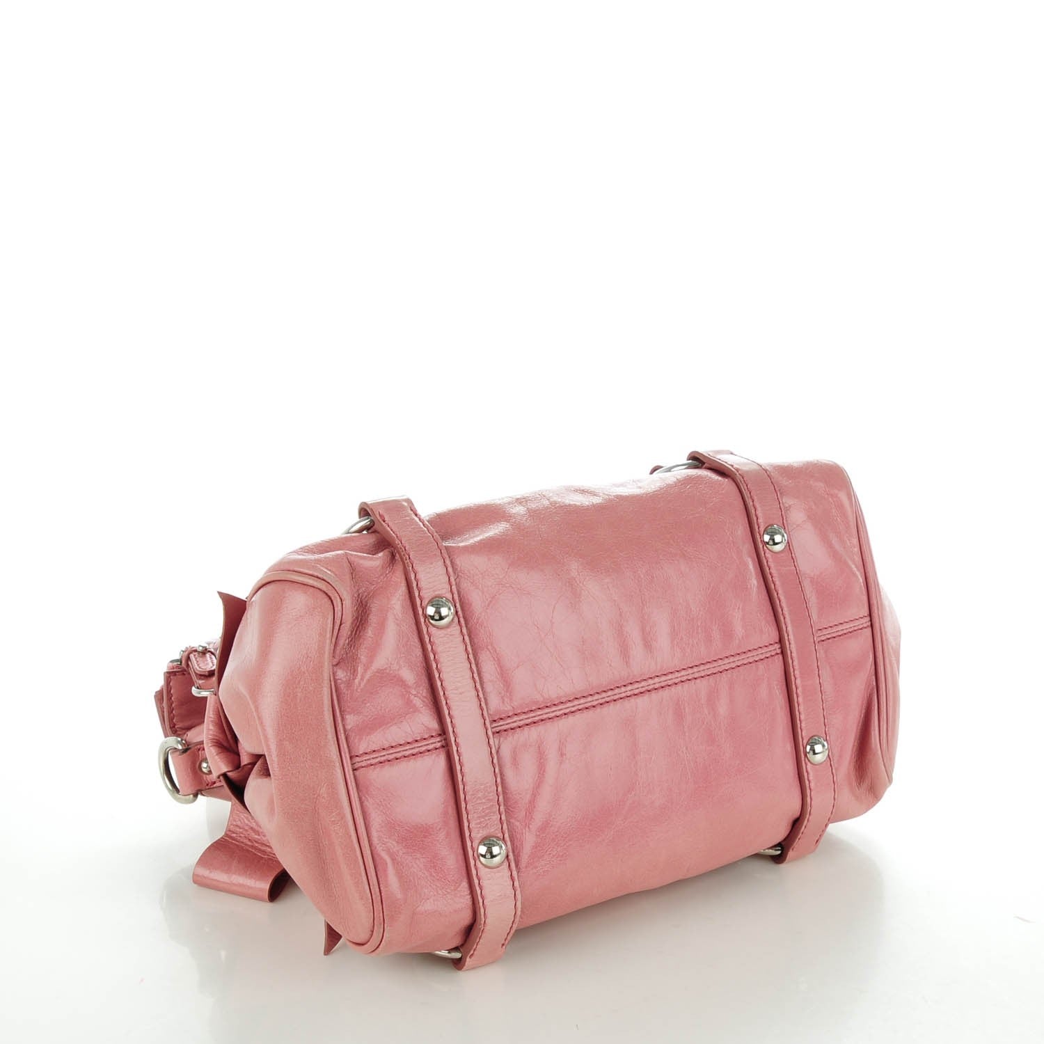 Miu Miu Vitello Lux Mini Bow Bag Loto 4 of 7