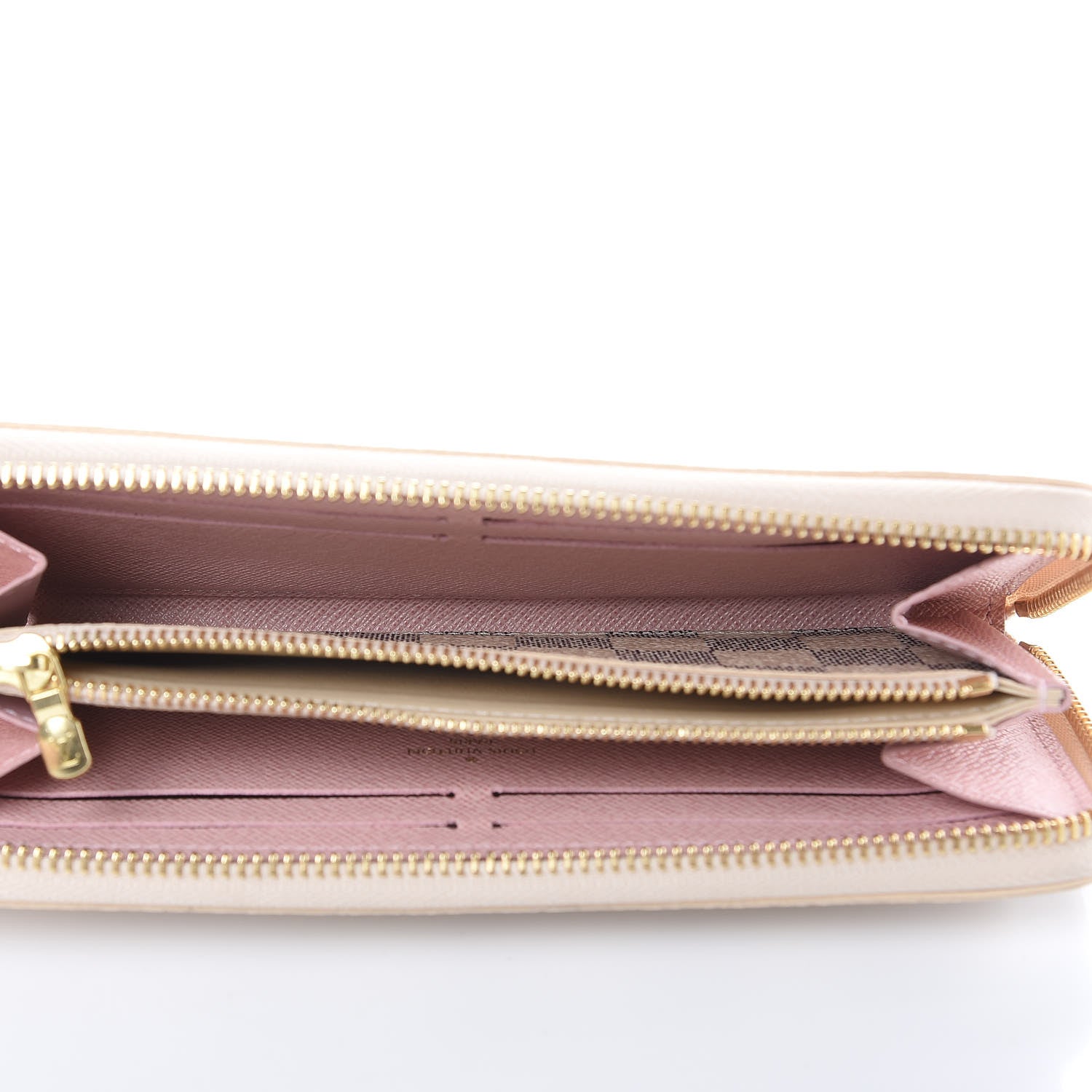 Louis Vuitton Damier Azur Clemence Wallet Rose Ballerine 5 of 9
