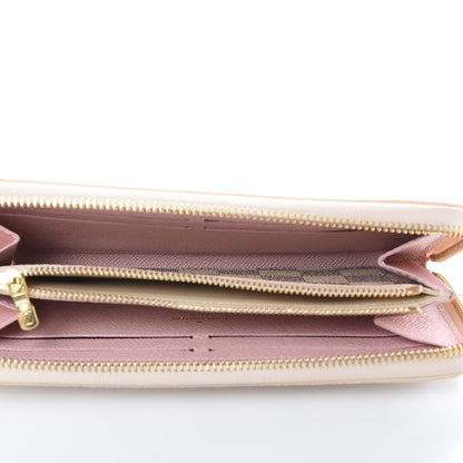 Louis Vuitton Damier Azur Clemence Wallet Rose Ballerine 5 of 9