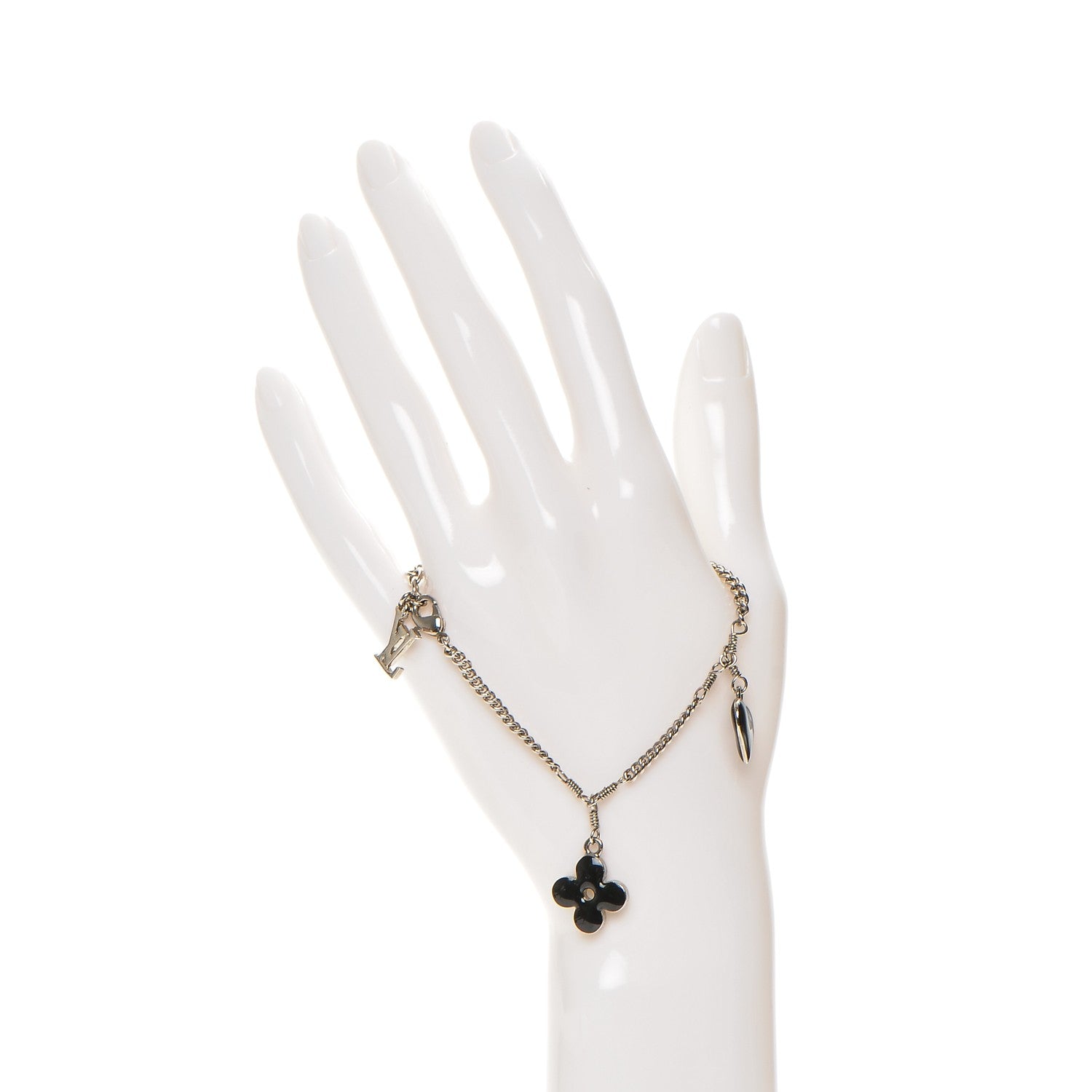 Louis Vuitton Sweet Monogram Charm Bracelet Silver Black 2 of 6