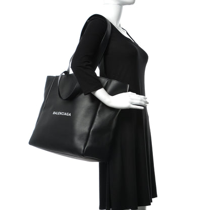 Balenciaga Calfskin Logo Medium Tote Black 3 of 11