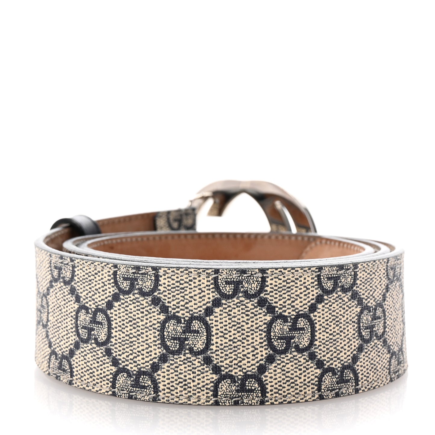 GG Supreme Monogram Selleria Calfskin Interlocking G 40mm Belt 90 36 Navy
