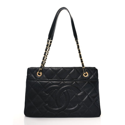Chanel Caviar Quilted CC Timeless Soft Tote Black 1 of 10