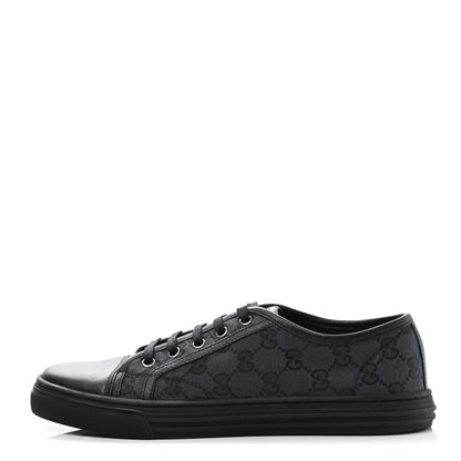 Gucci GG Monogram Calfskin Womens Low Top Sneakers 38.5 Piombo Black 1 of 11