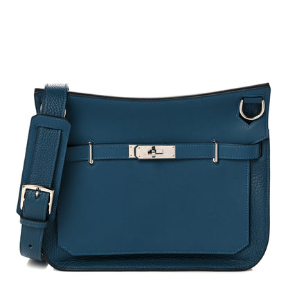 Hermes Taurillon Clemence Swift Jypsiere 28 Cobalt 1 of 9