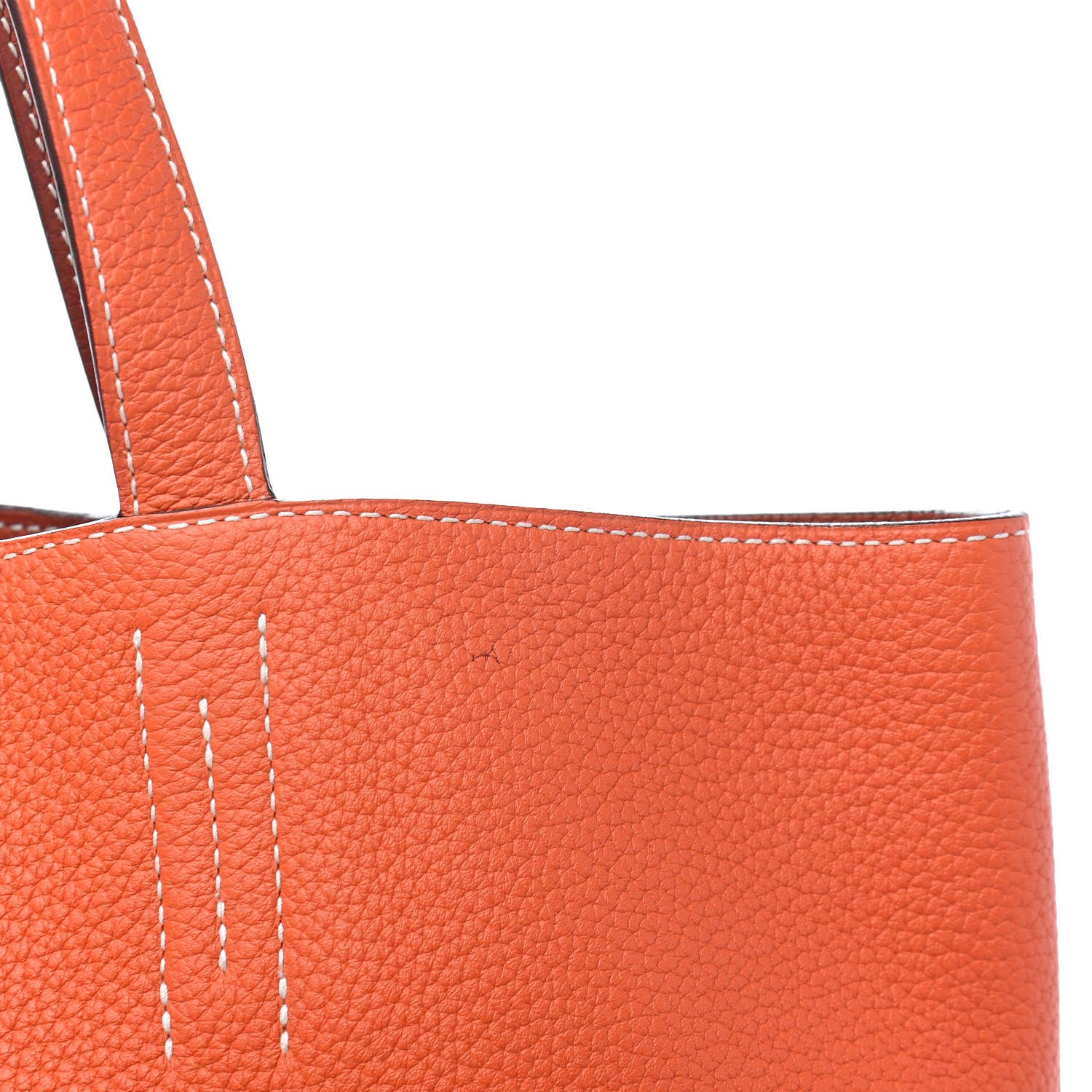 Hermes Taurillon Clemence Double Sens 36 Reversible Tote Orange Sanguine 15 of 16