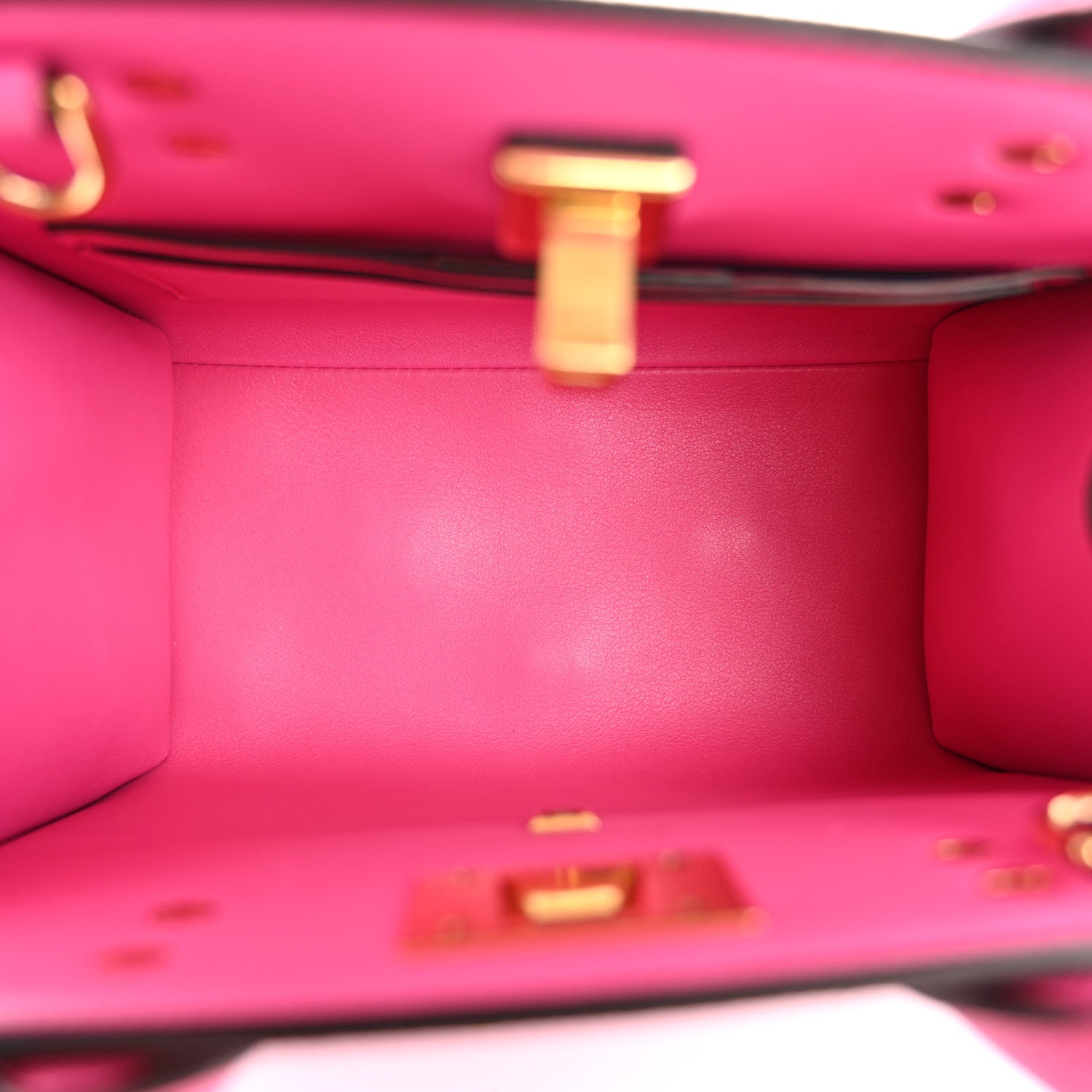 Salvatore Ferragamo Hammered Calfskin Small The Studio Box Bag Hot Pink 5 of 13