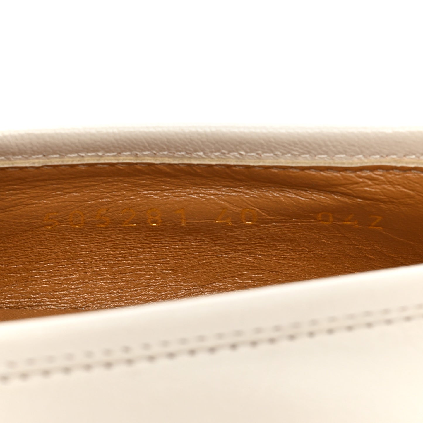 Goatskin Bee Star Embroidered Womens Jordaan Loafers 40 Mystic White