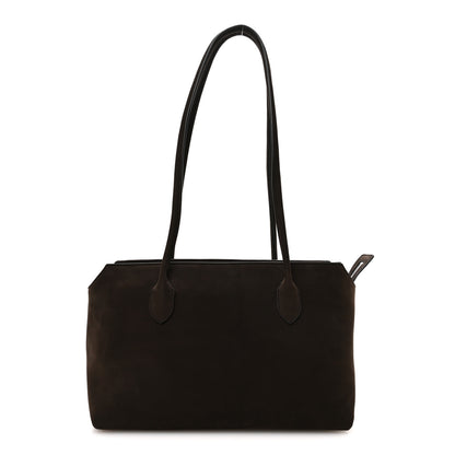 The Row Nubuck Terrasse Bag Dark Mocha 1 of 9