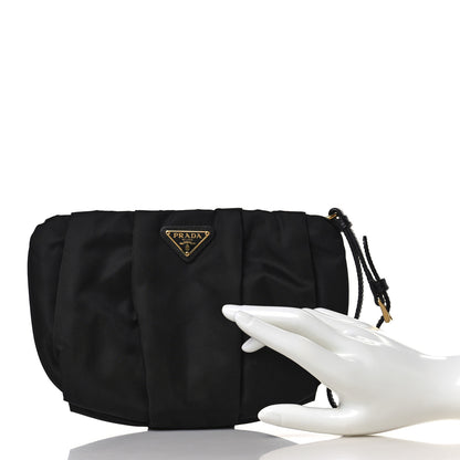 Prada Tessuto Nylon Wristlet Clutch Black 2 of 7