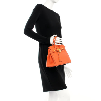 Hermes Togo Birkin 25 Feu 2 of 33