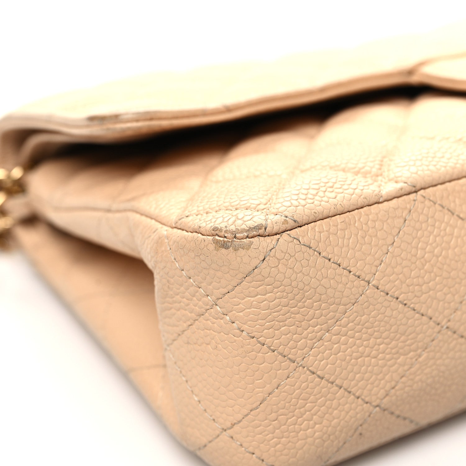 Chanel Caviar Quilted Medium Double Flap Beige 8 of 16
