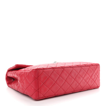 Chanel Washed Caviar Quilted Maxi Single Flap Fuchsia 4 of 14