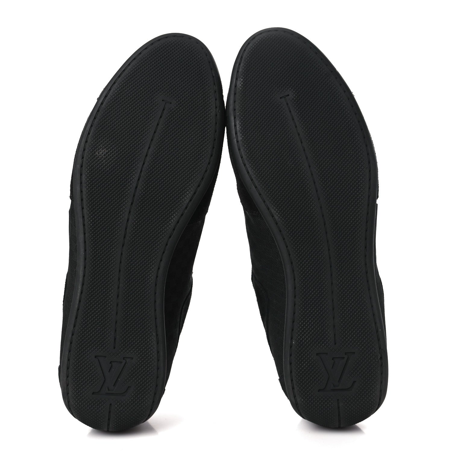 Louis Vuitton Suede Mini Damier Vibes Sneakers 8.5 Black 5 of 7