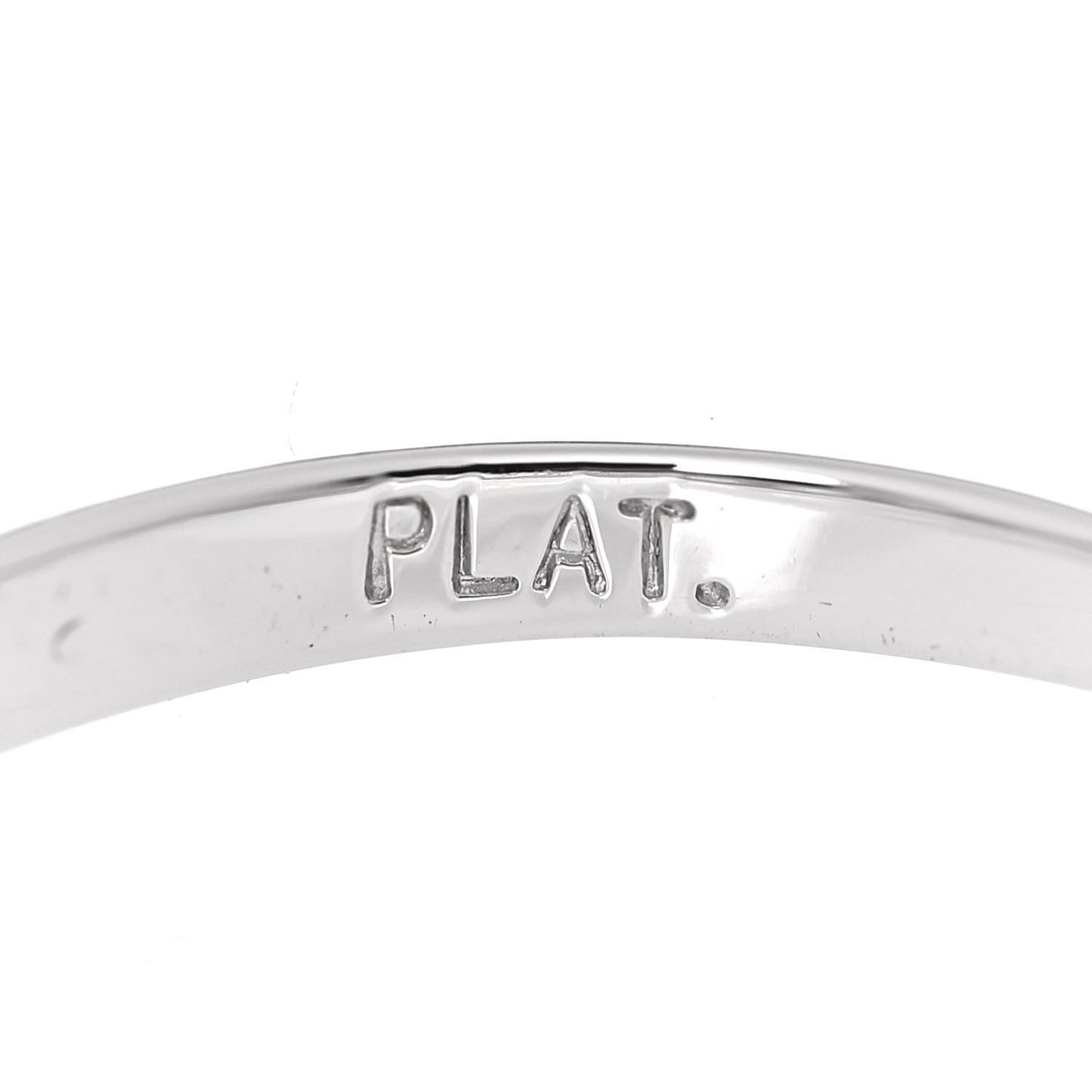 Platinum Diamond Baguette Band Ring 48 4.5