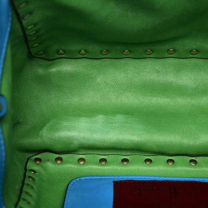 Valentino Garavani Vitello Monochrome Mini Rockstud Tote Parrot 9 of 12