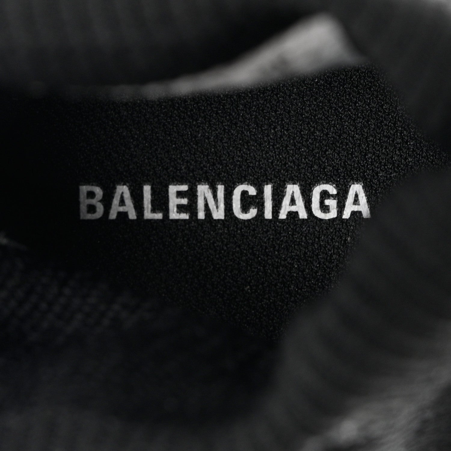 Balenciaga Neoprene Knit Womens Speed Graffiti Sneakers 38 Black White 7 of 12