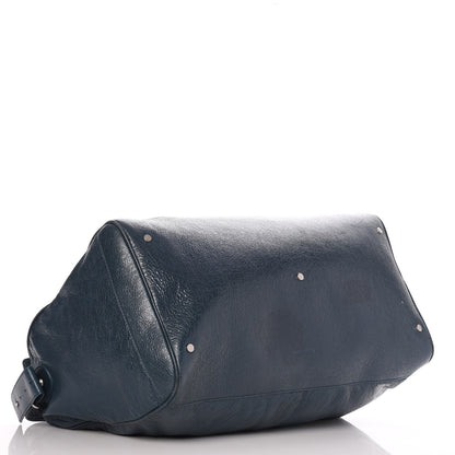 Balenciaga Agneau Classic Silver Hardware S Squash Boston Bleu Obscur 4 of 9