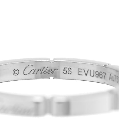 Cartier 18K White Gold 2.5mm Maillon Panthere Wedding Band Ring 58 8.25 4 of 5