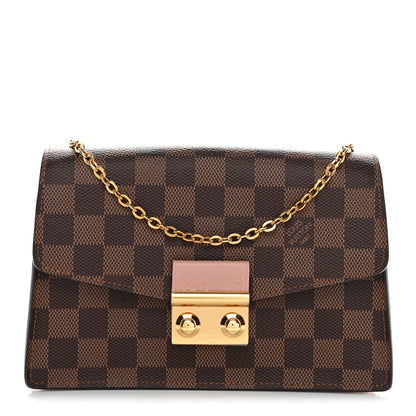 Louis Vuitton Damier Ebene Croisette Chain Wallet Magnolia 1 of 12