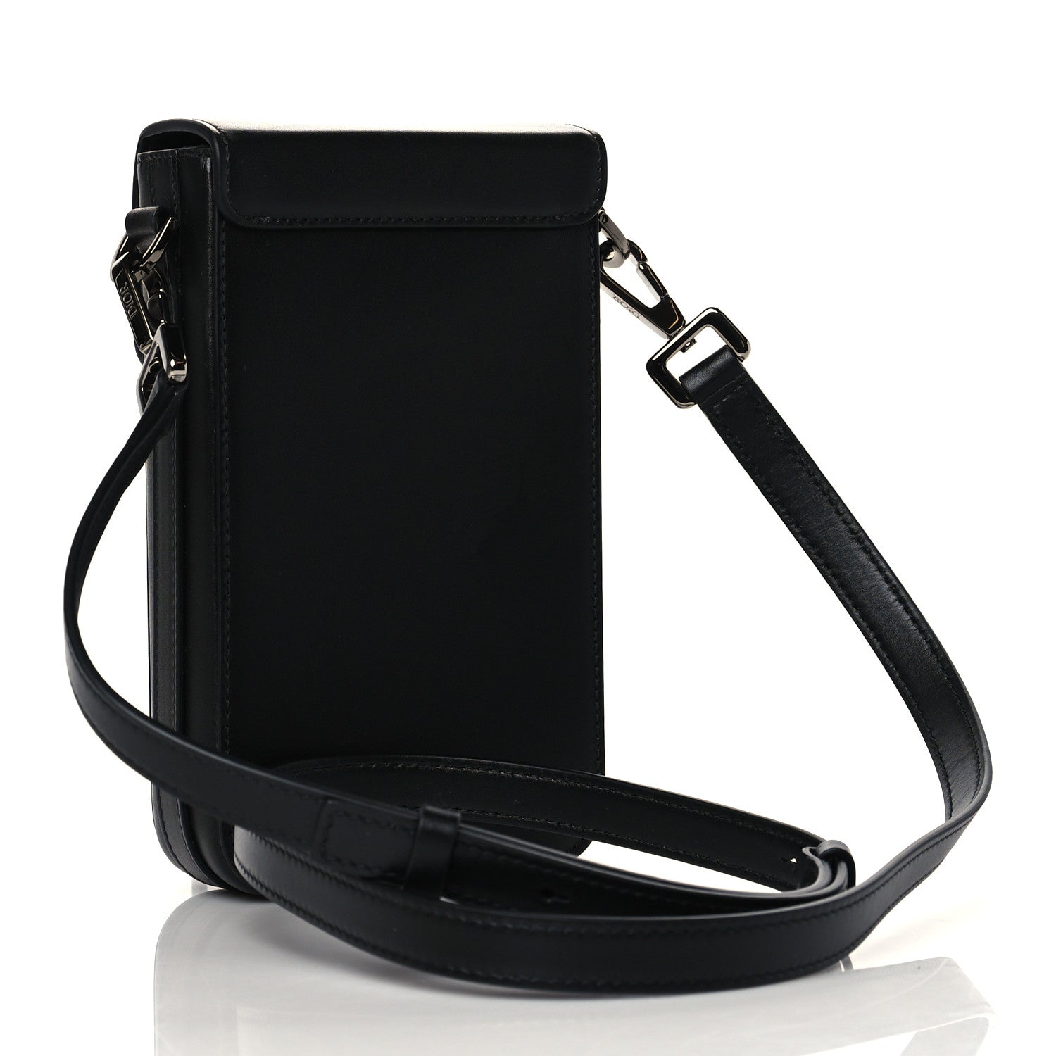 Christian Dior Smooth Calfskin Vertical Pouch Black 2 of 9