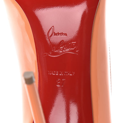 Christian Louboutin Patent Pigalle Follies 100 Pumps 37 Sunset 7 of 11