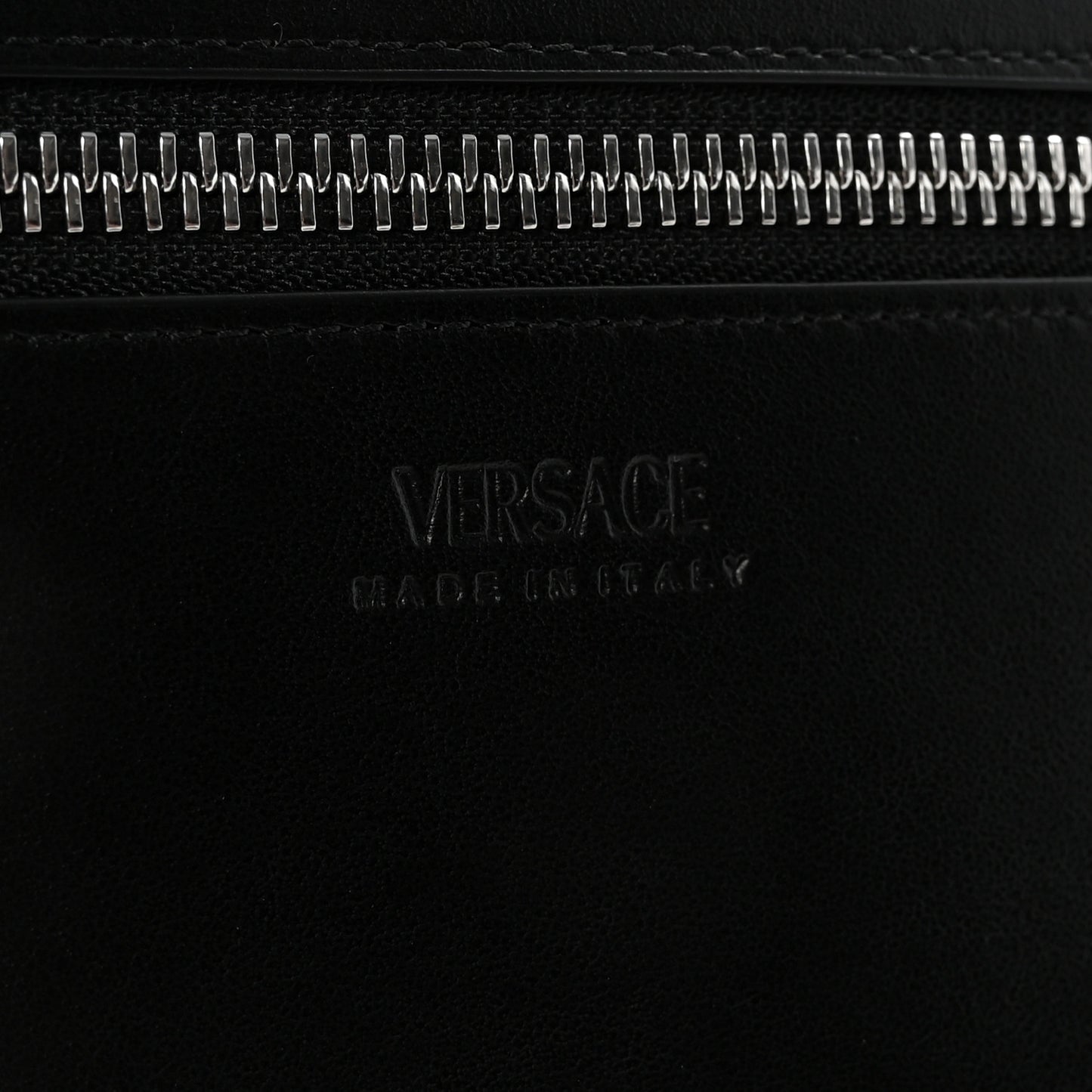 Calfskin Trifold Document Case Clutch Black