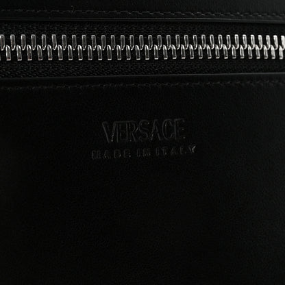 Versace Calfskin Trifold Document Case Clutch Black 6 of 7