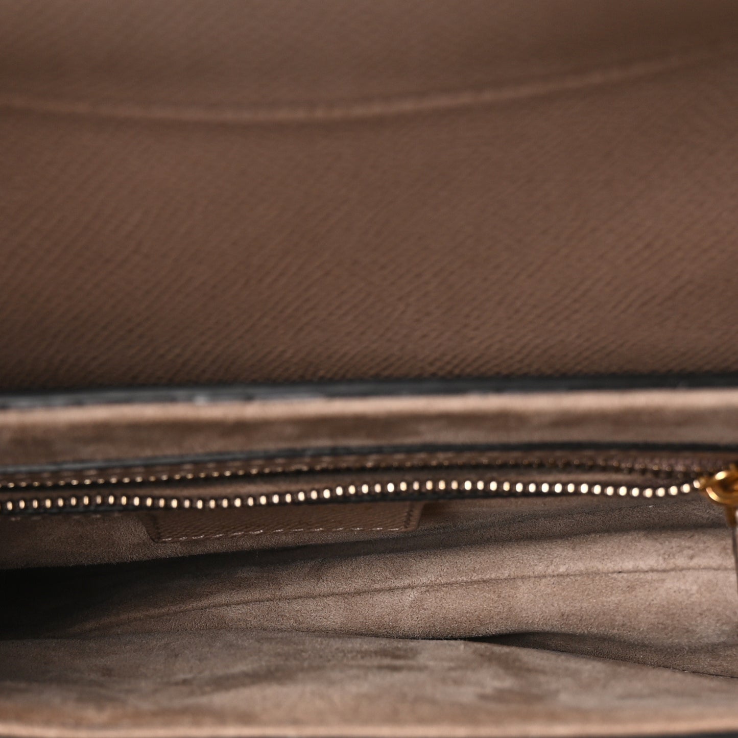 Grained Calfskin Saddle Bag Warm Taupe