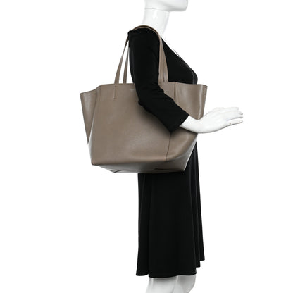 Celine Grained Calfskin Medium Horizontal Cabas Phantom Taupe 2 of 11