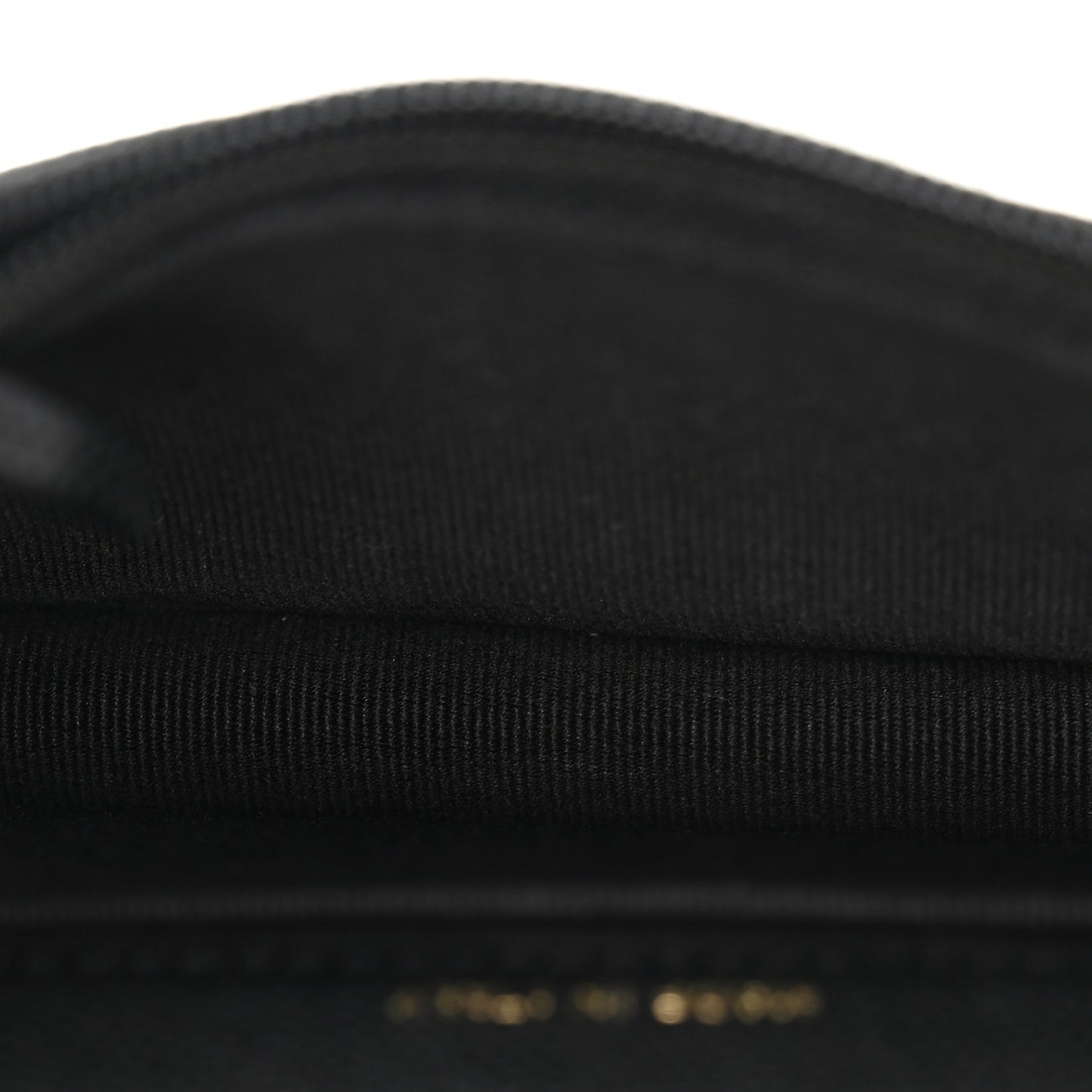 Caviar Quilted Pocket Twins Clutch With Chain Black