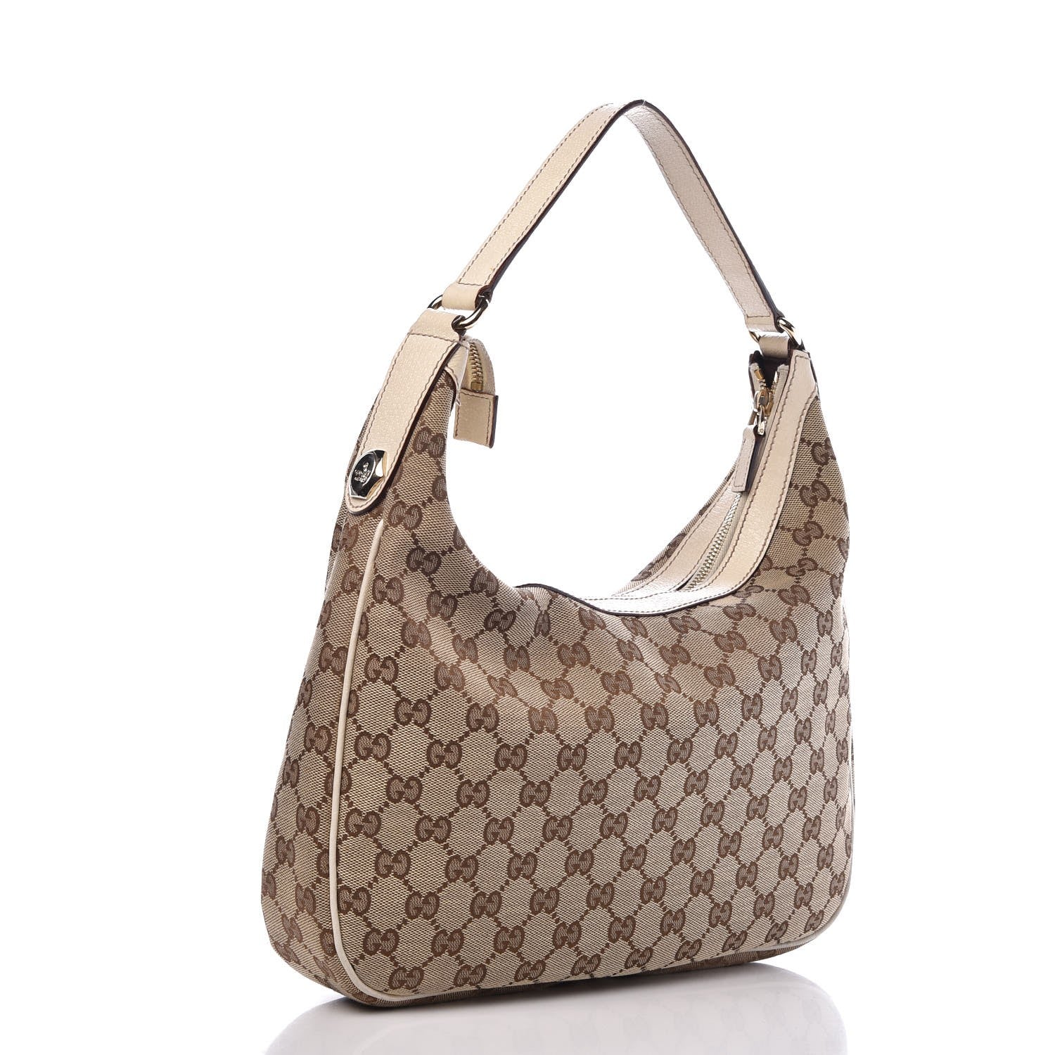 Gucci Monogram Medium Charmy Hobo Off White 3 of 8