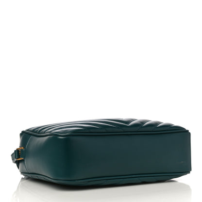 Saint Laurent Calfskin Matelasse Monogram Lou Camera Bag Sea Turquoise 4 of 9