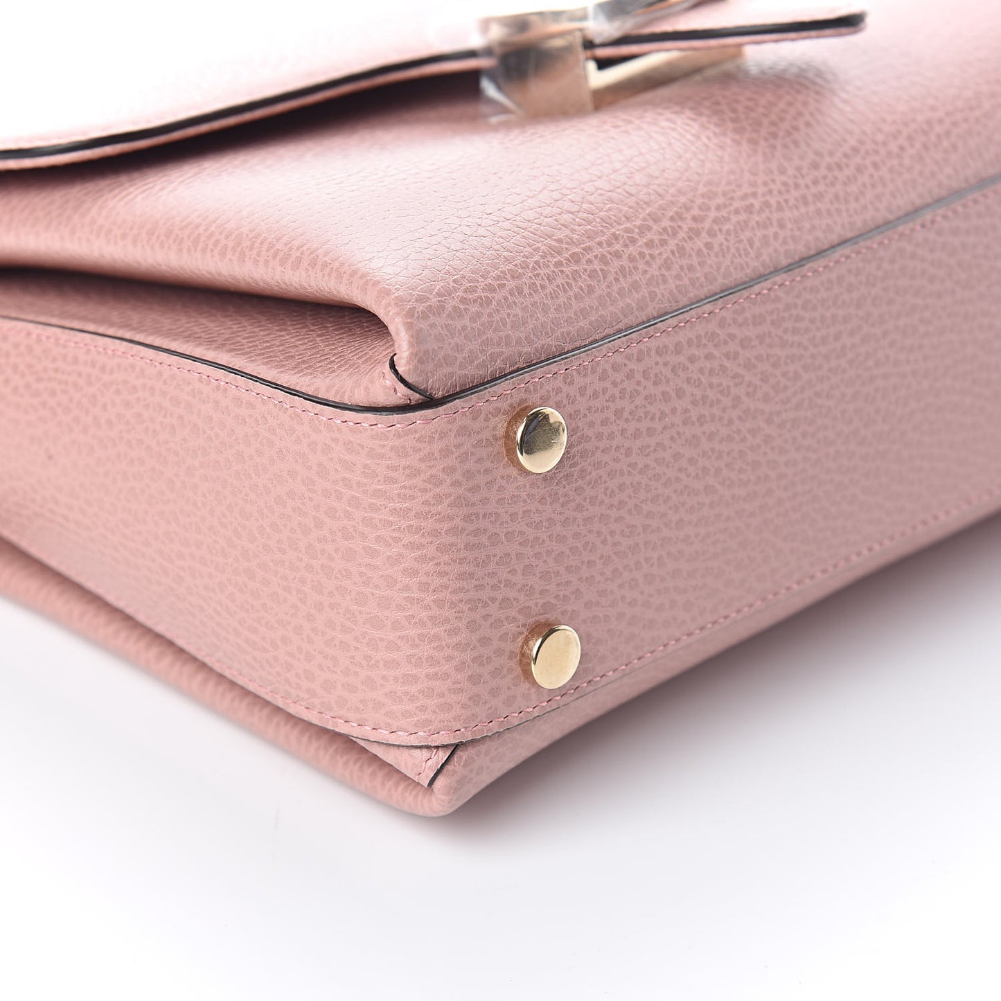 Dollar Calfskin Interlocking G Top Handle Shoulder Bag Soft Pink