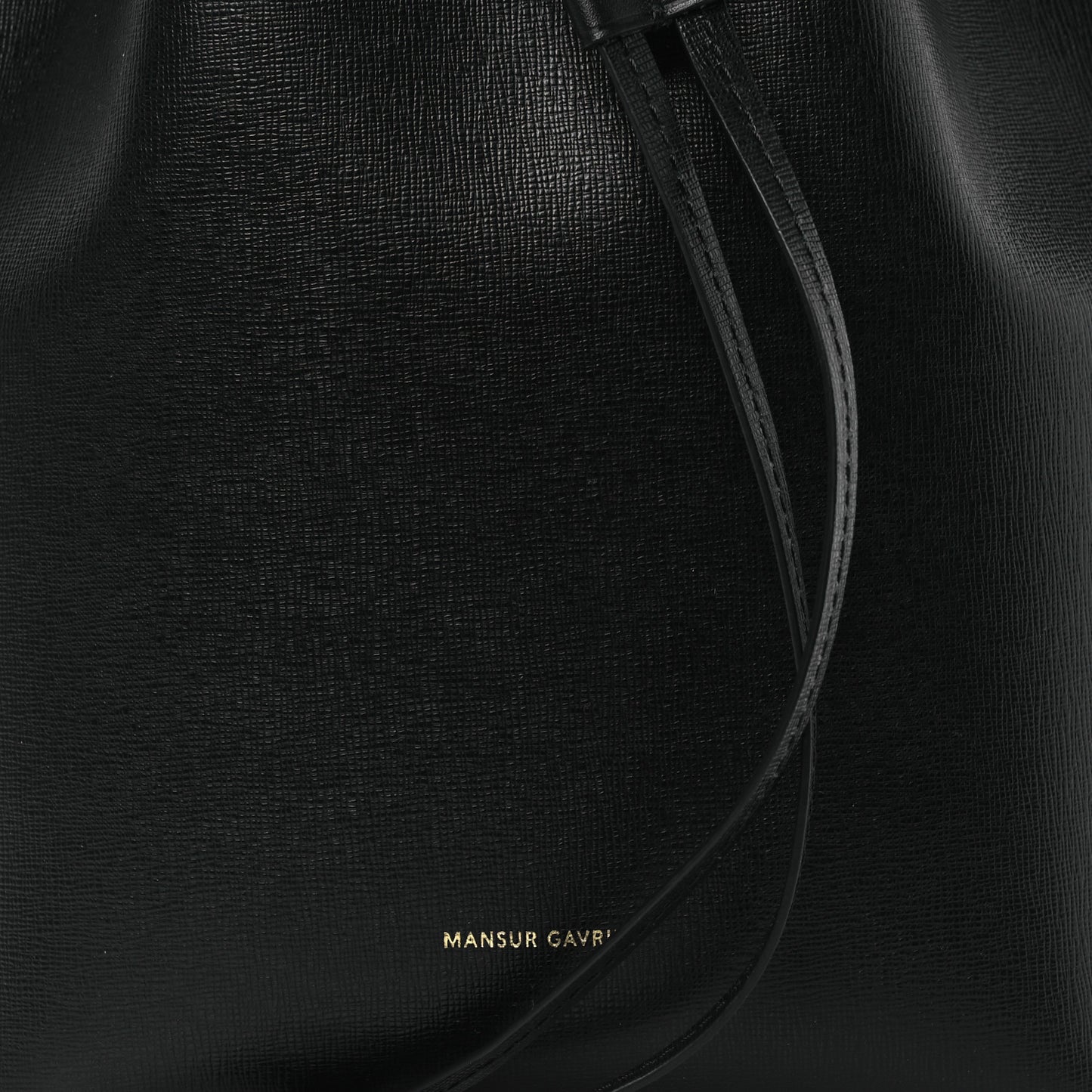 Calfskin Mini Bucket Bag Black Flamma
