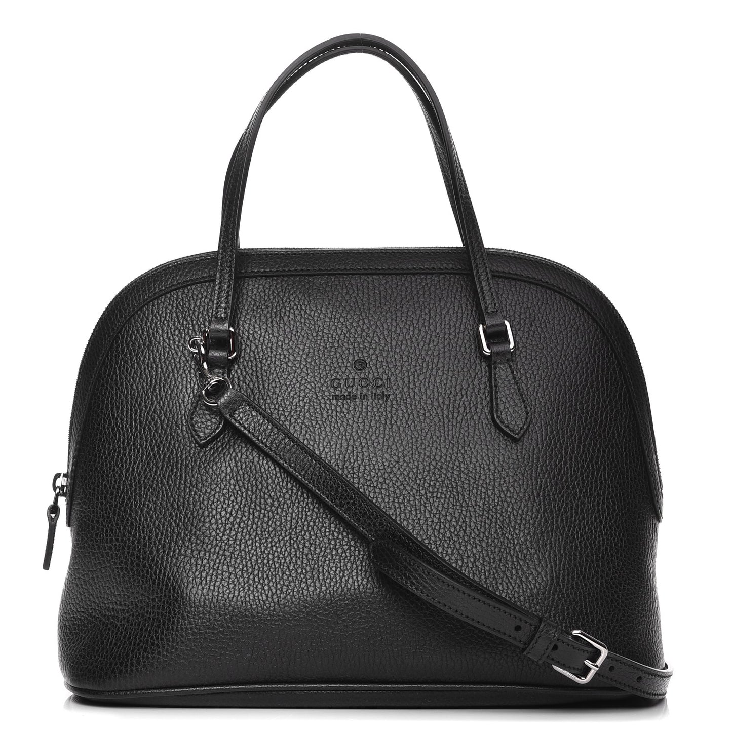 Calfskin Medium Dome Bag Black