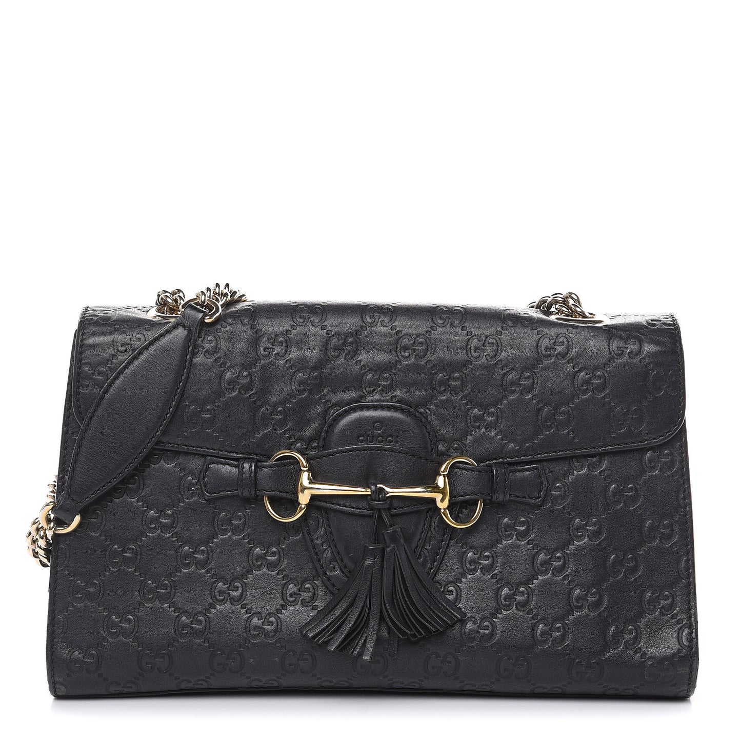 Guccissima Medium Emily Chain Shoulder Bag Black