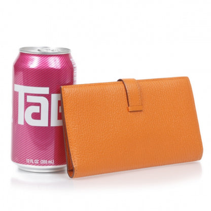 Hermes Chevre Mysore Bearn Wallet Orange 2 of 10