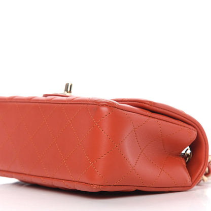 Chanel Lambskin Quilted Mini Rectangular Flap Orange 7 of 10