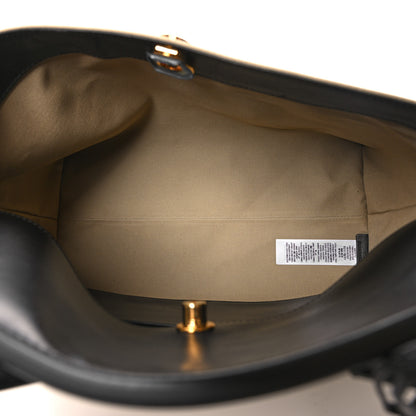 Burberry Calfskin Medium Society Tote Black Honey 5 of 10