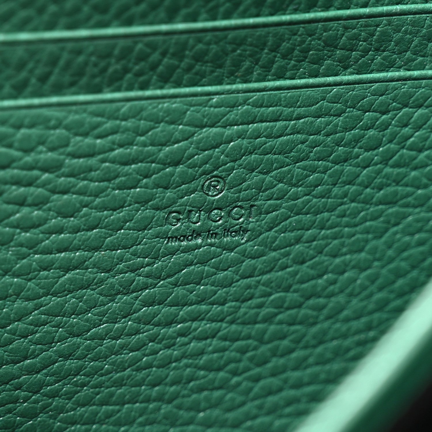 Gucci Calfskin Mini Dionysus Chain Wallet Emerald 1811183
