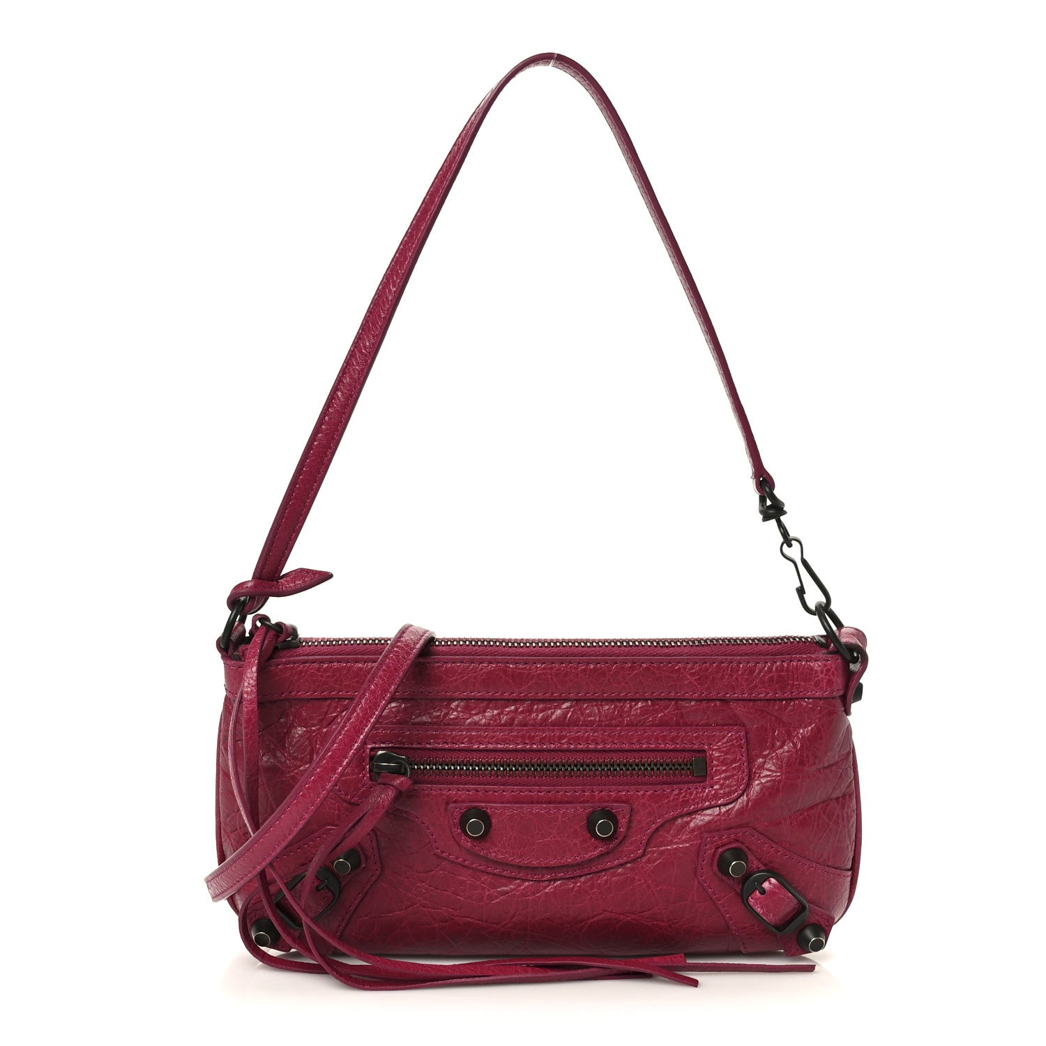 Balenciaga Agneau Arena Classic Hardware Le City Pouch On Strap Framboise 1 of 10