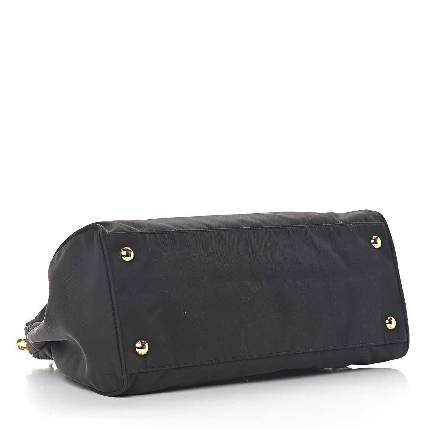 Tessuto Nylon Saffiano Shopping Satchel Black