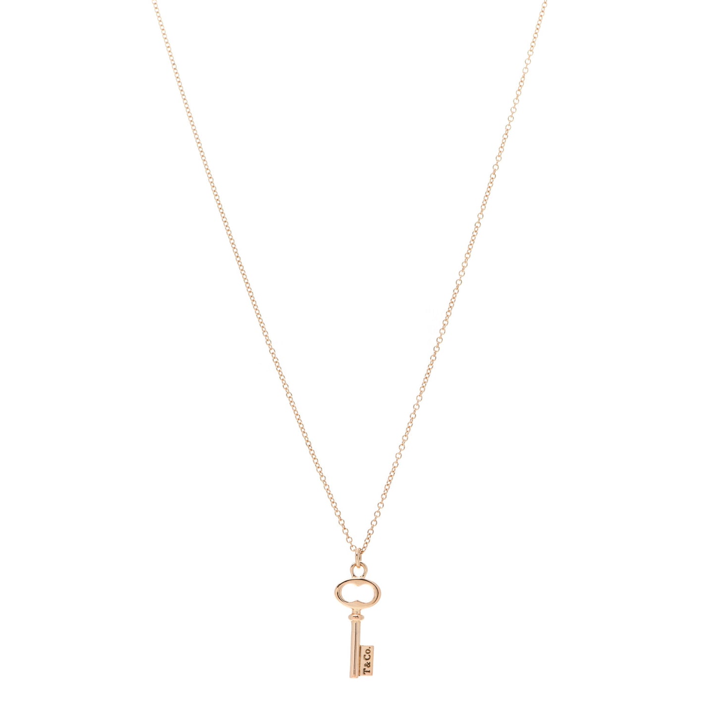 18K Rose Gold Mini Key Pendant Necklace