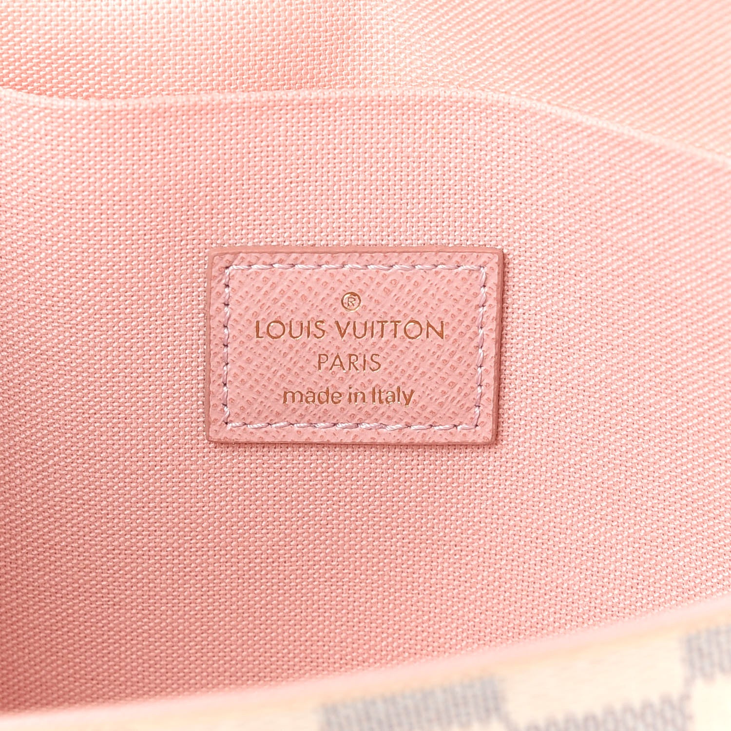 Louis Vuitton Damier Azur Pochette Felicie Chain Wallet Rose Ballerine 6 of 9