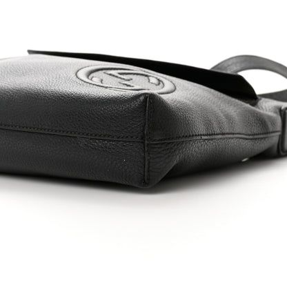 Gucci Pebbled Calfskin Medium Soho Messenger Bag Black 10 of 13