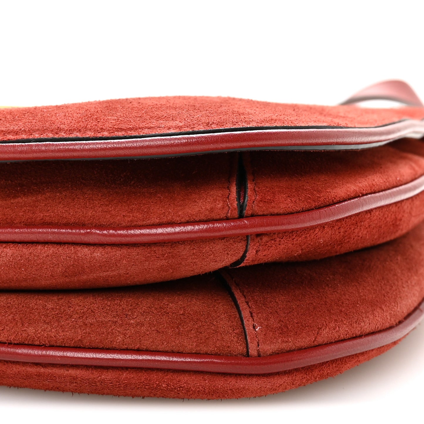 Suede Talco Roxy Calfskin Web Medium Blondie Shoulder Flap Bag Blondie Red