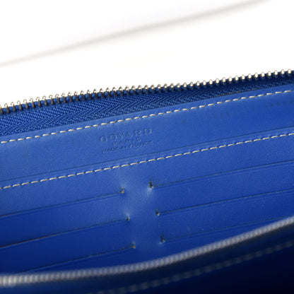 Goyard Goyardine Matignon Zip Around GM Wallet Blue 8 of 8