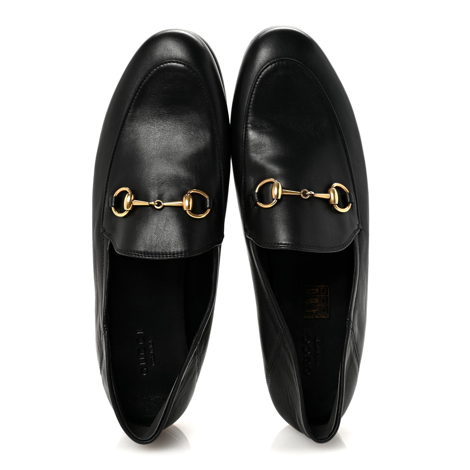 Gucci Lambskin Womens Brixton Horsebit Loafers 39.5 Black 2 of 9